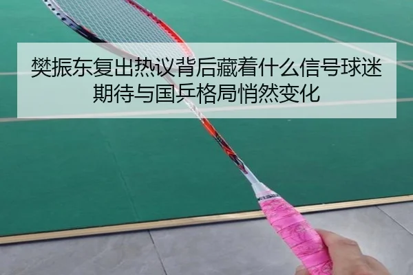 樊振东复出热议背后藏着什么信号球迷期待与国乒格局悄然变化
